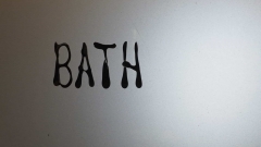 Hunajakoto, sign in bathroom door Hunajakoto, sign in bathroom door