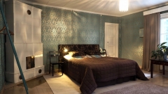 Hunajakoto, Turquoise room bed Hunajakoto, Turquoise room bed