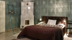 Hunajakoto, turquoise room with double blanket Hunajakoto, turquoise room with double blanket