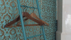 hanger in the room is the shape of ladder hanger in the room is the shape of ladder